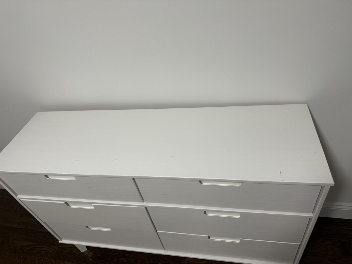 White 6 Drawer Dresser - photo 3