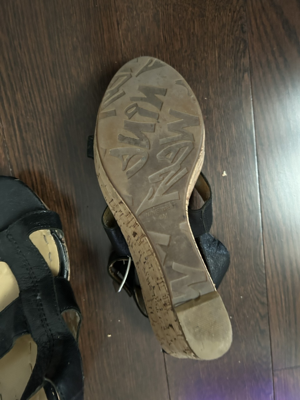 Wedge leather sandals - photo 5