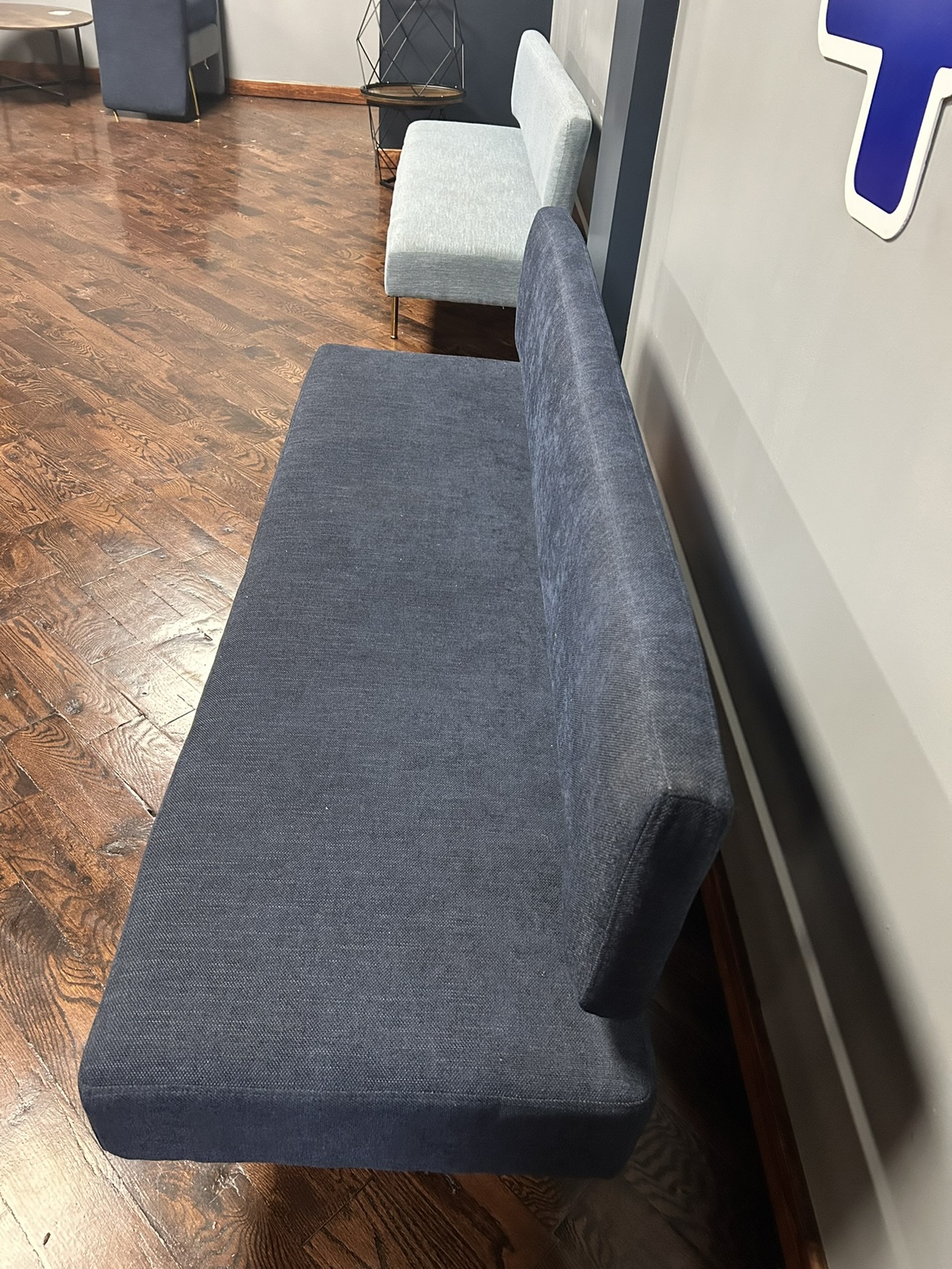 Mojay Blue Mid Century Modern Sofa - photo 2