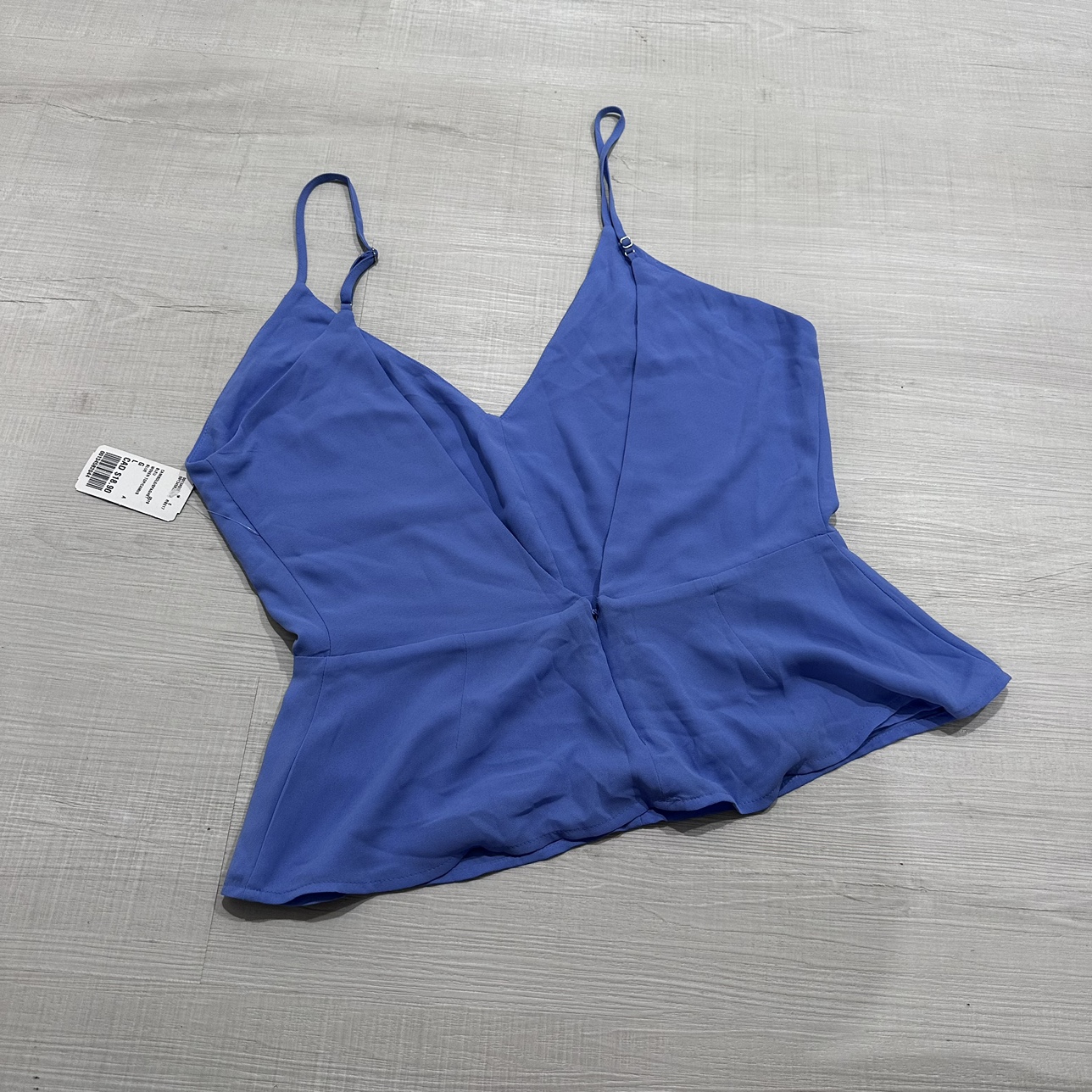 NWT F21 Blue Cami Peplum Top image indicator(2)