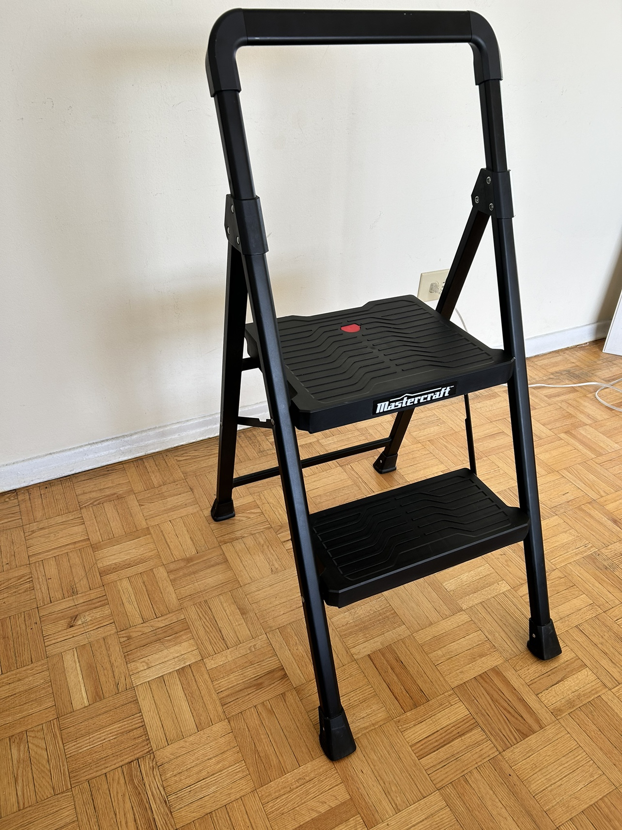 Mastercraft 2-Step Metal/Plastic Folding Stool,Two-Step Ladder