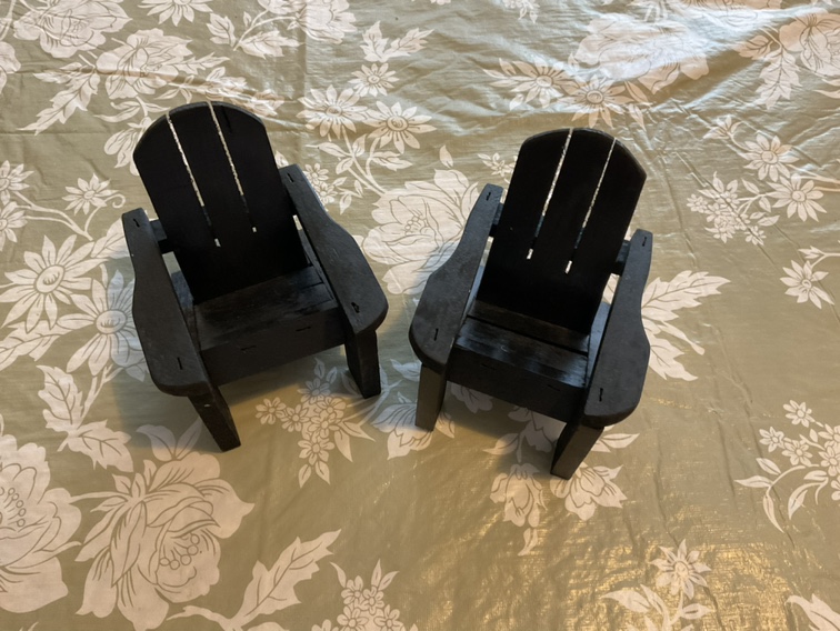 Handmade Miniature  Adirondack  #freecycle