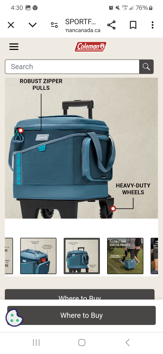 Coleman 42 Can Rolling Cooler - photo 5