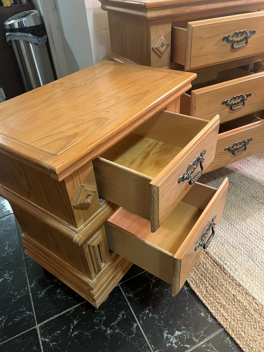 Wooden Dresser w/Two Nightstands - Delivery Available - photo 5