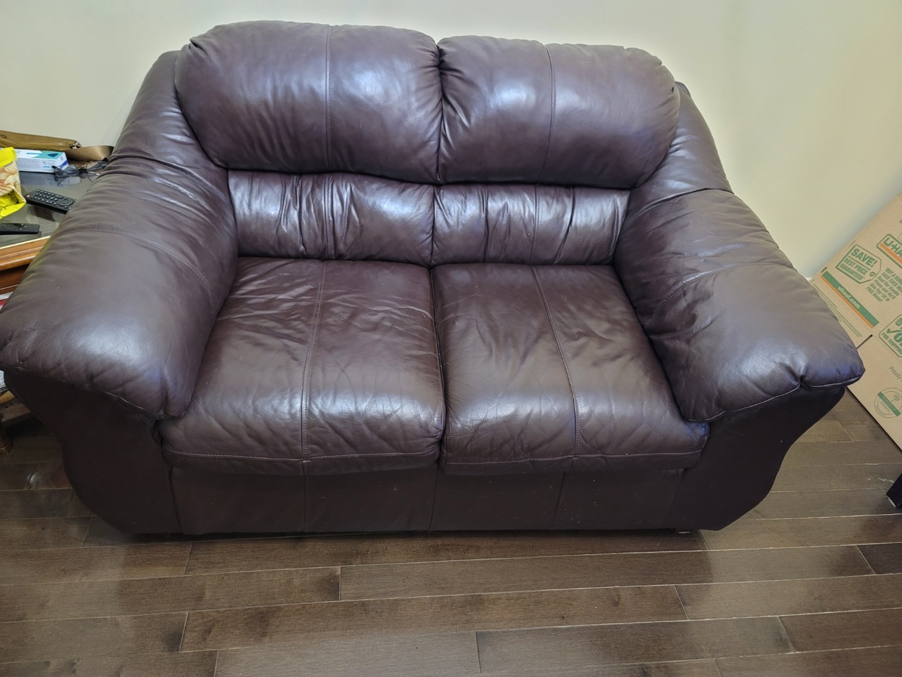 Brown Leather Loveseat and Sofa Set NEW PRICE* - photo 2