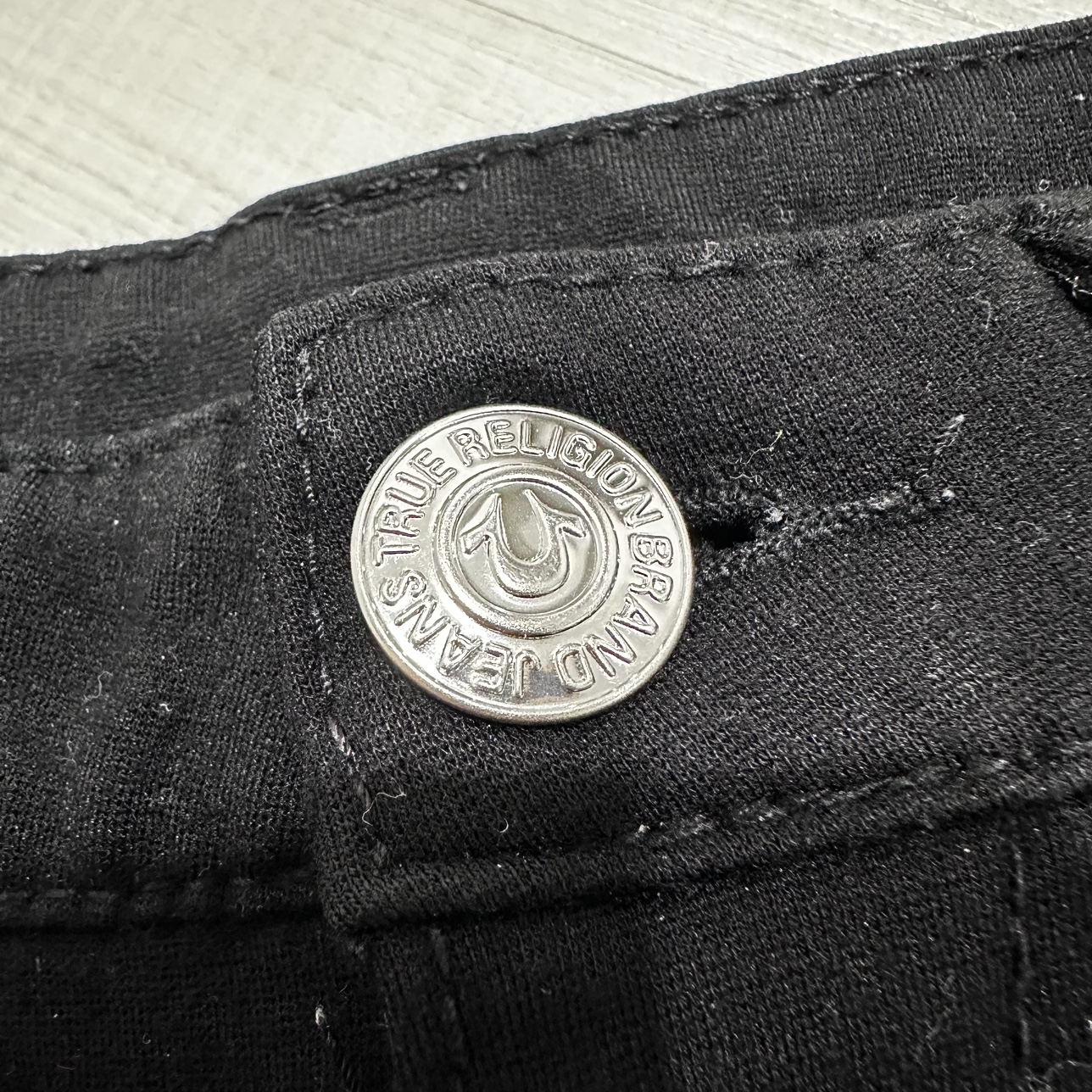 True Religion black skinny pants image indicator(4)