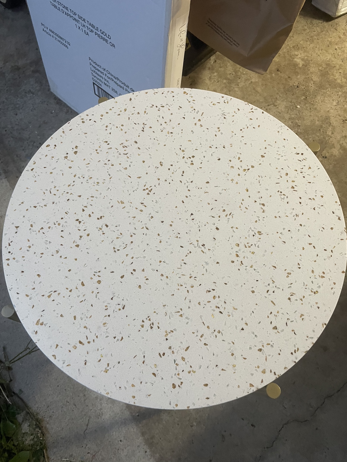 BNIB Ceramic Marble Side Table - photo 4