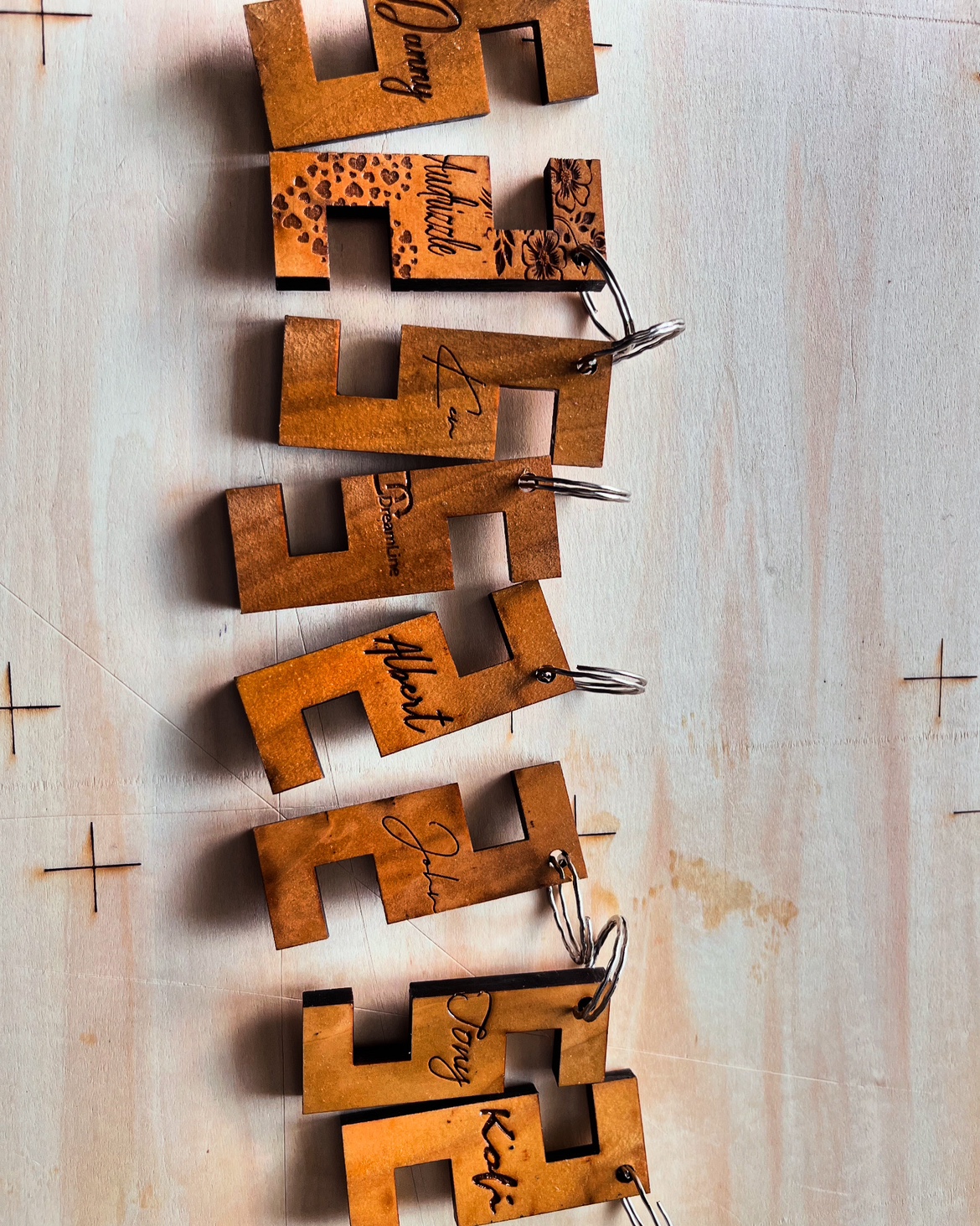 Wooden Keychains and phone holder