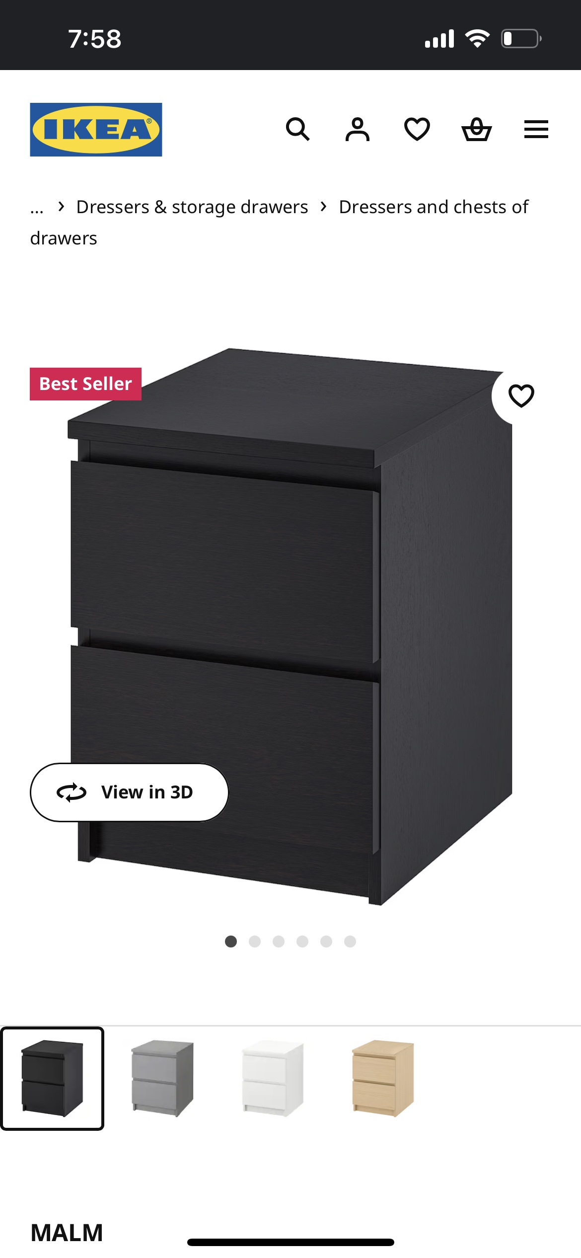 IKEA MALM Dresser and 2 Nightstands - photo 3