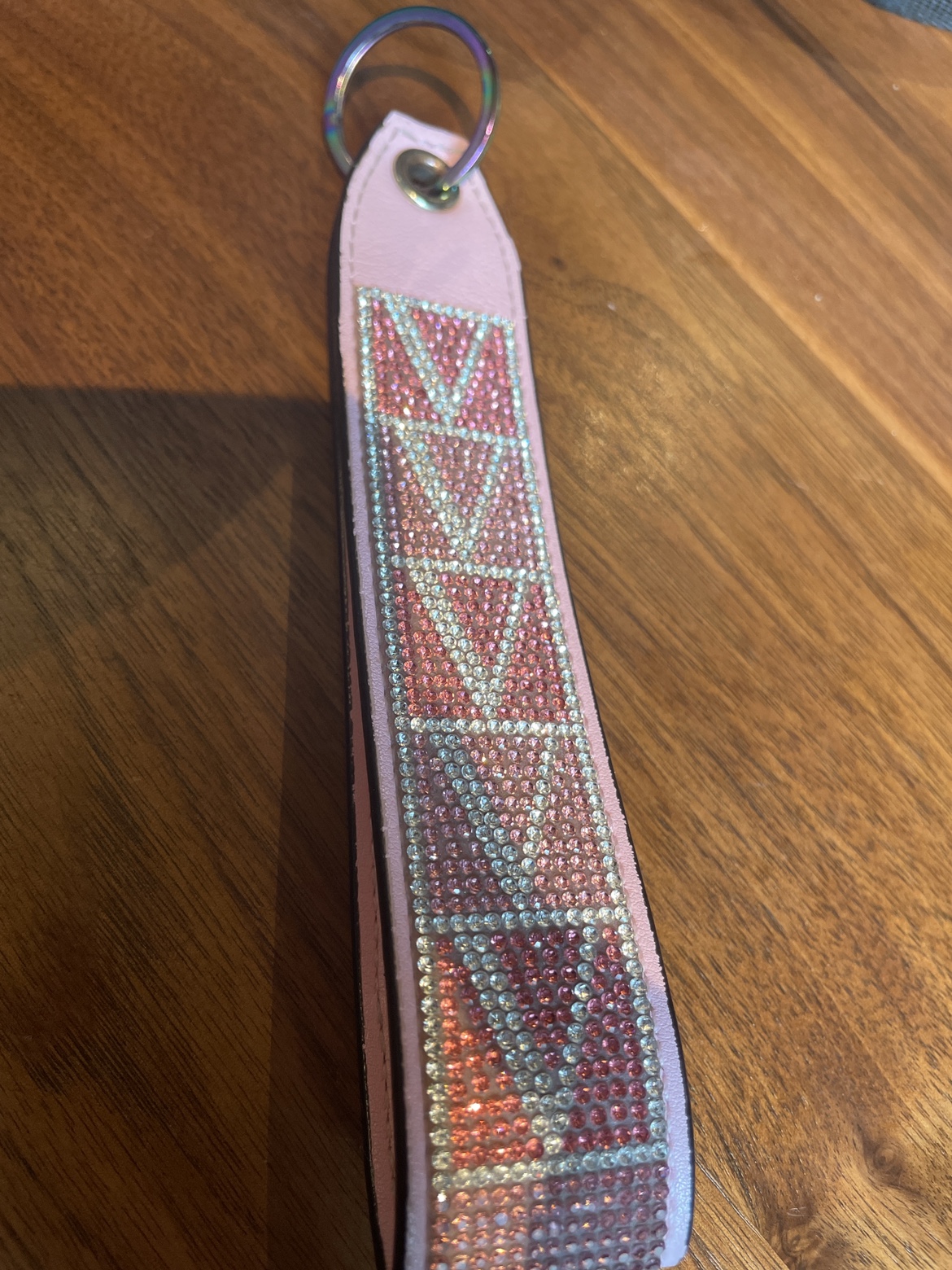 Pink Rhinestone Keychain Victoria secret