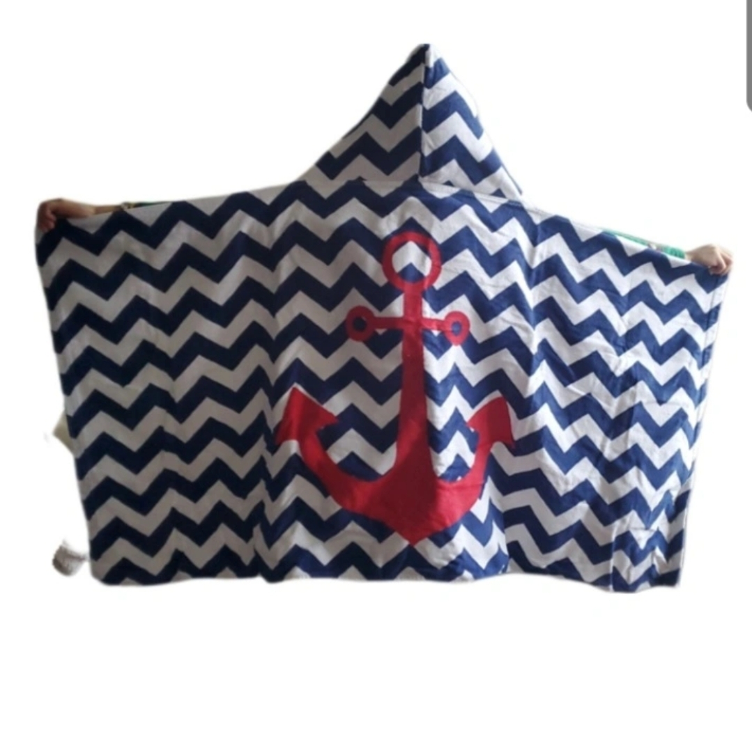 Kids Towel with hood  Chevron Anchor design image indicator(2)