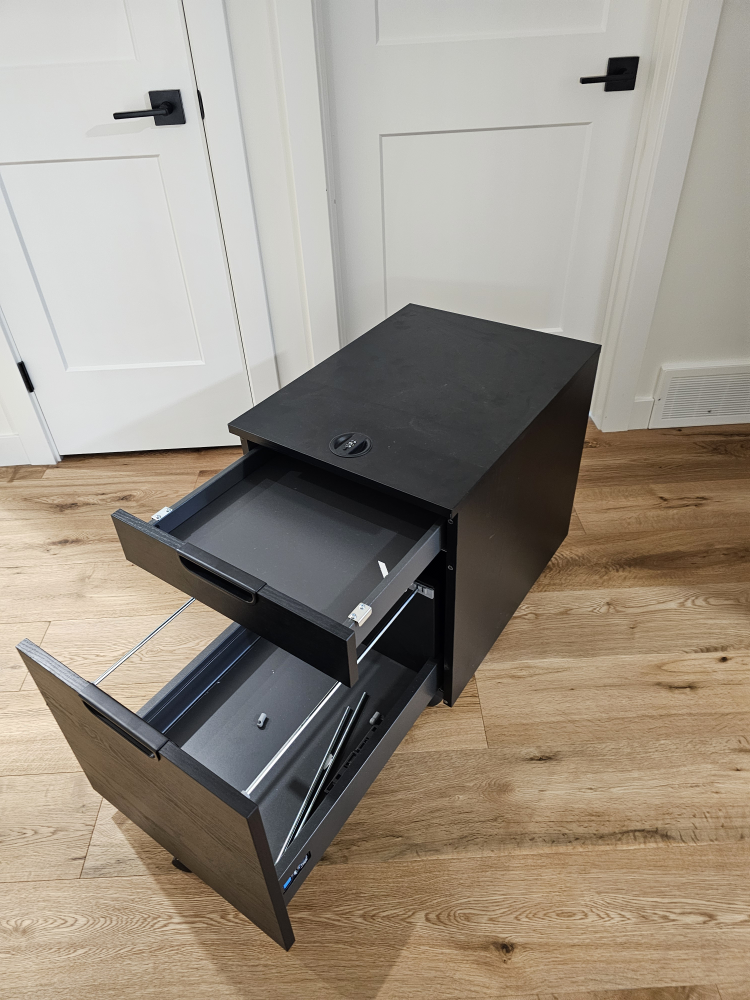 Black File Cabinet with Two Drawers - photo 3