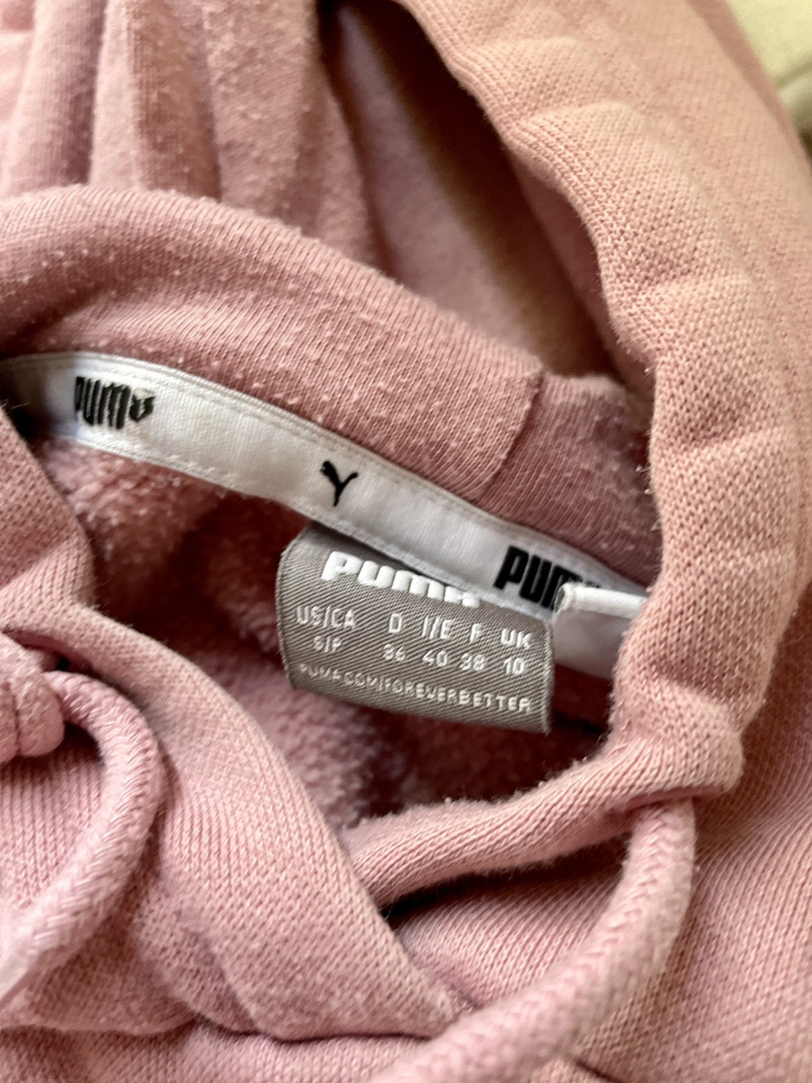 Pink Puma Hoodie and Cream-color Forever 21 Sweater - photo 2