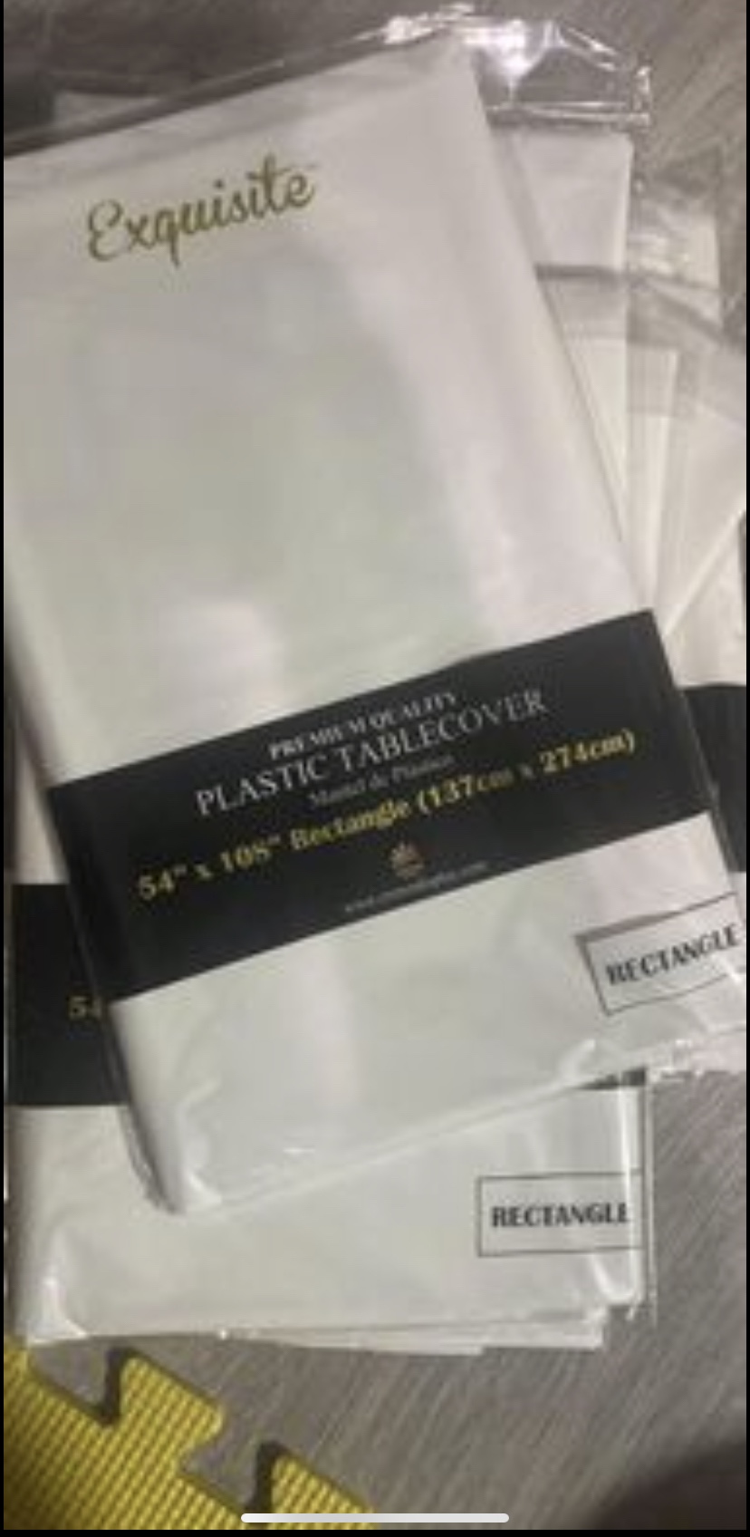 11 Plastic Table Cloths - White - Rectangle thumbnail