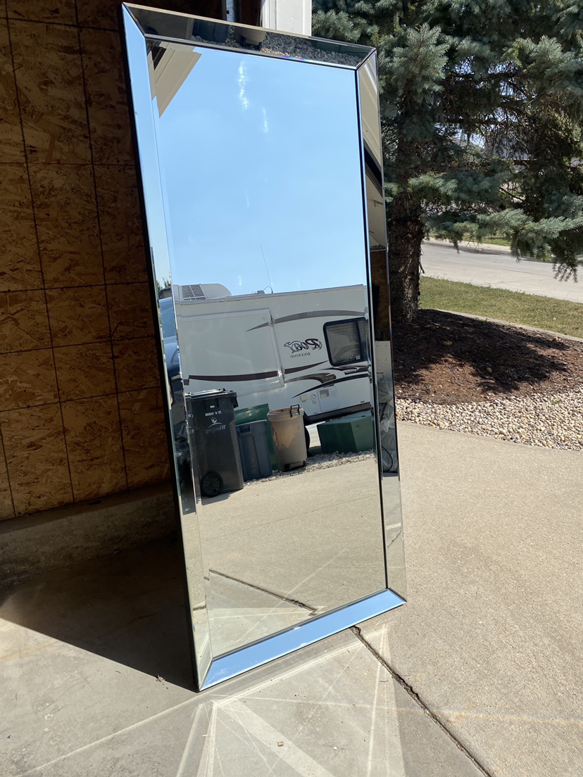Full-Length Mirror with Beveled Edge