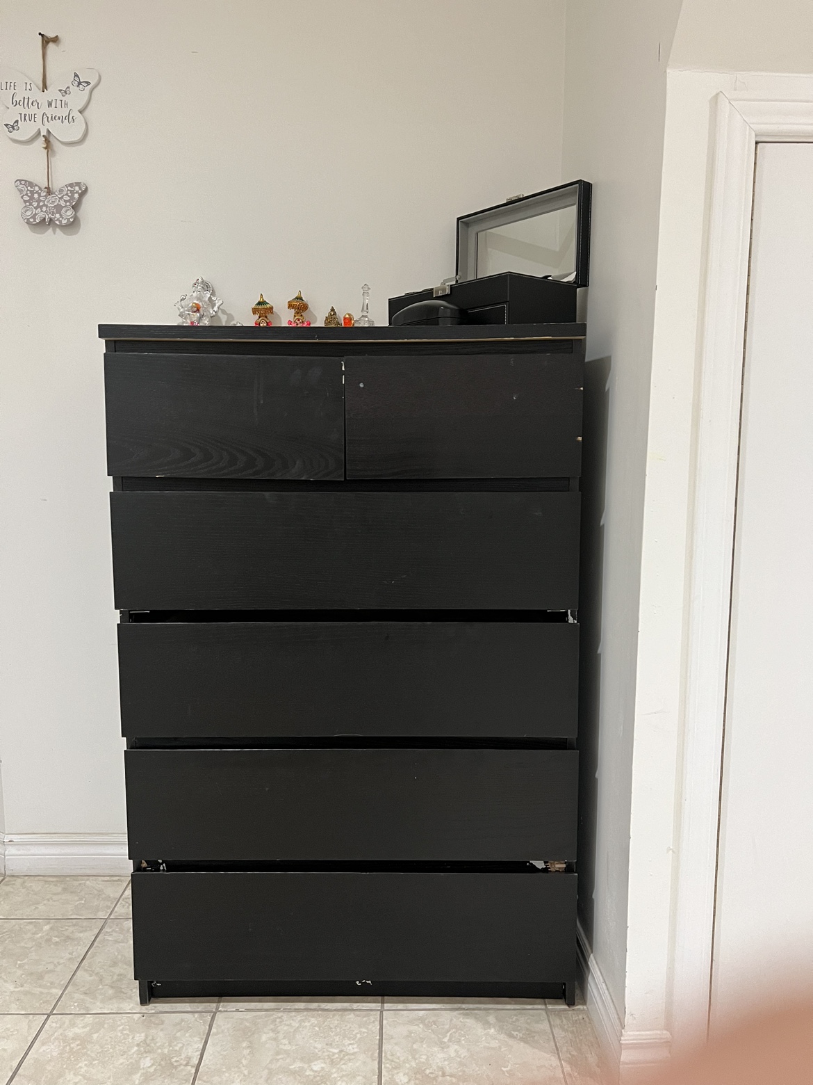 Black 6-Drawer Ikea wardrobe - photo 2