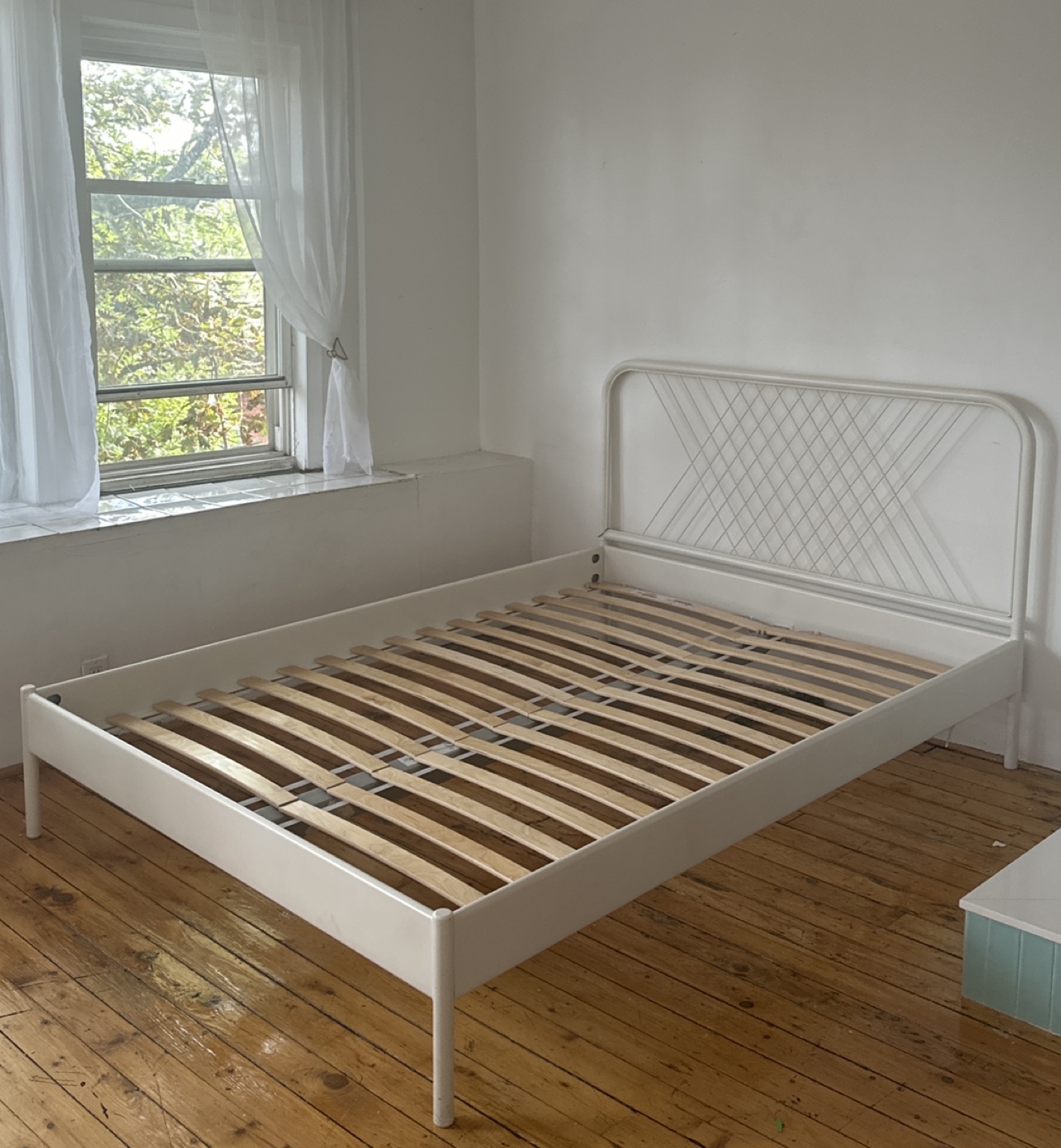IKEA NESTTUN White bed frame (Queen Size)