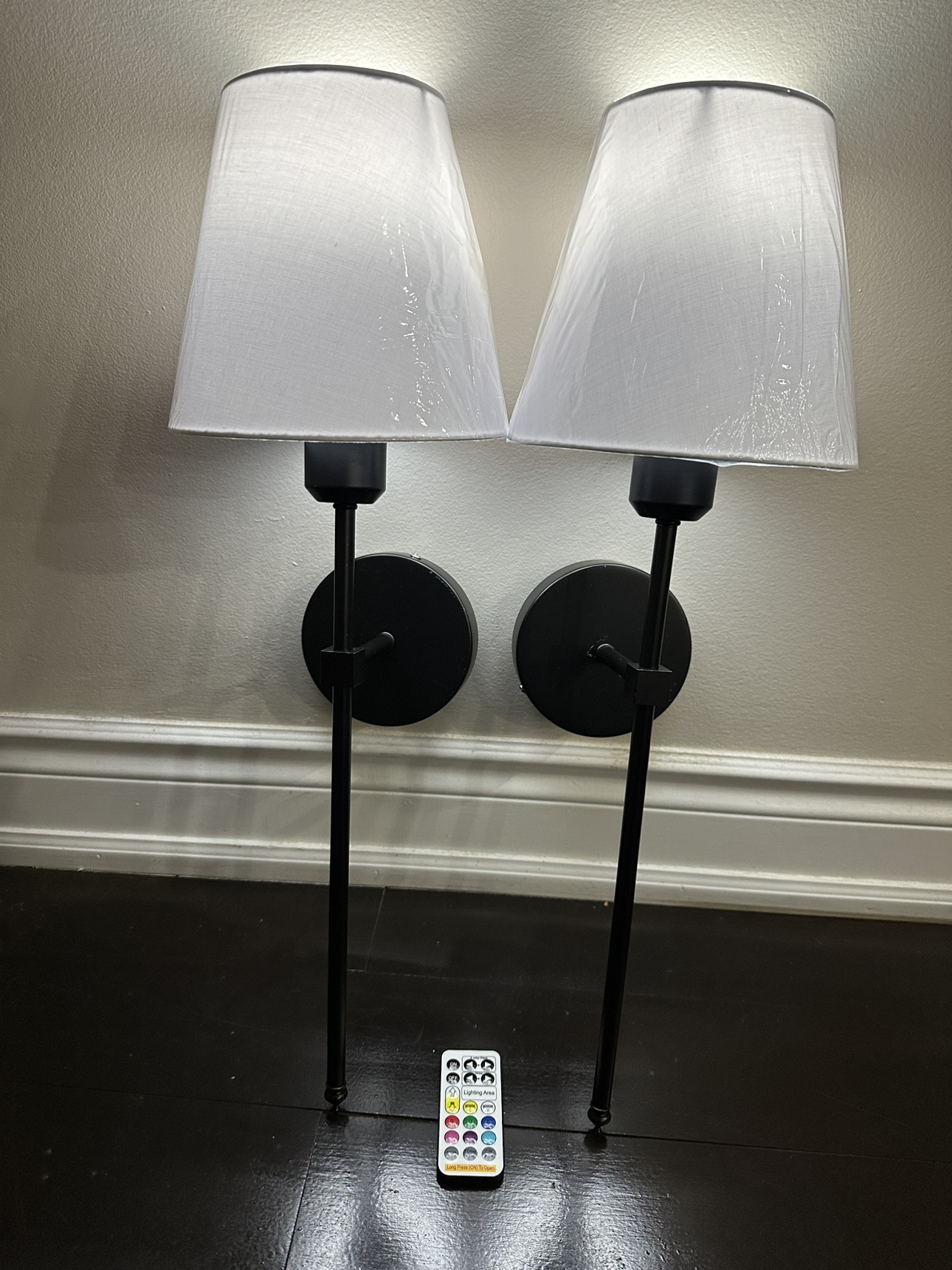 Battery Operated Wall Lights Set of 2 - photo 3