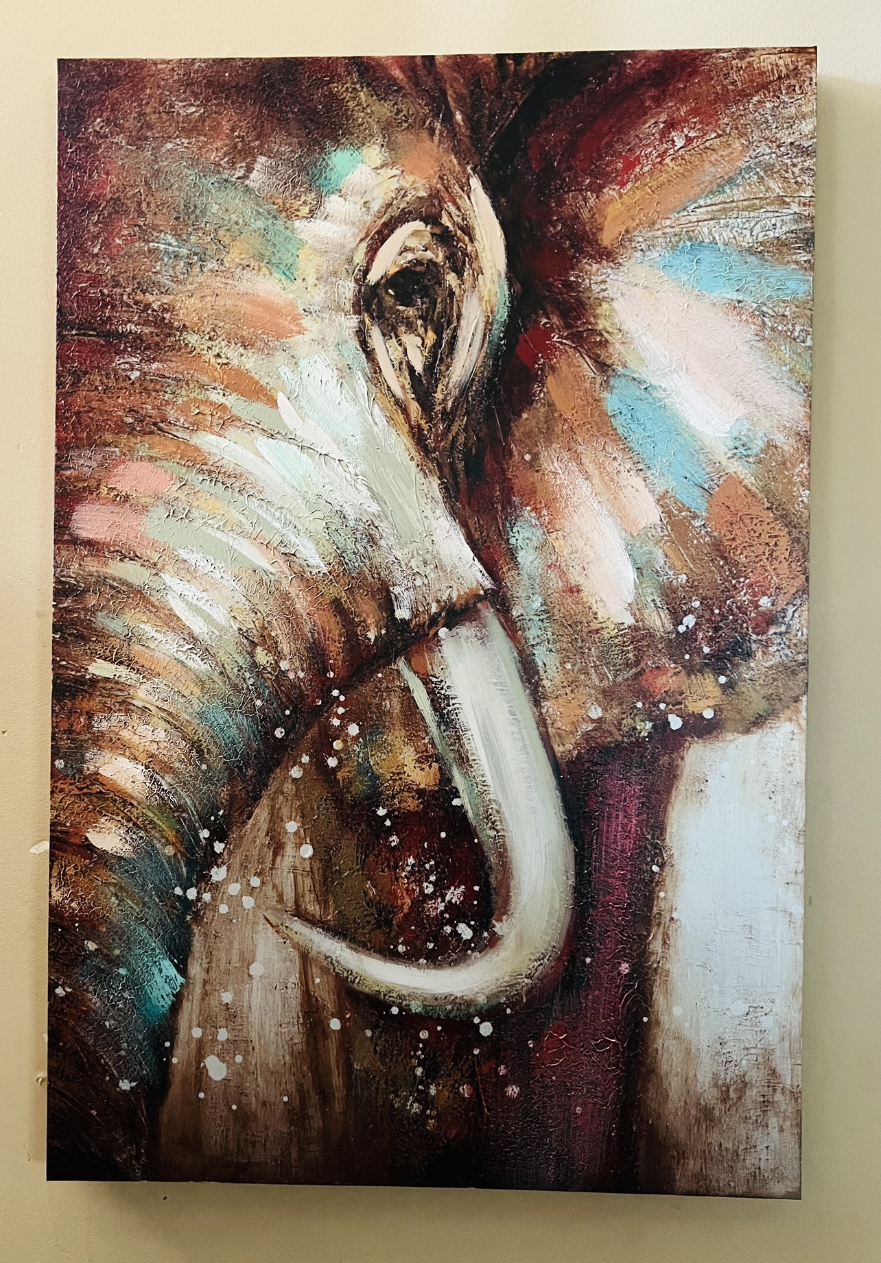 Beautiful Elephant canvas painting thumbnail