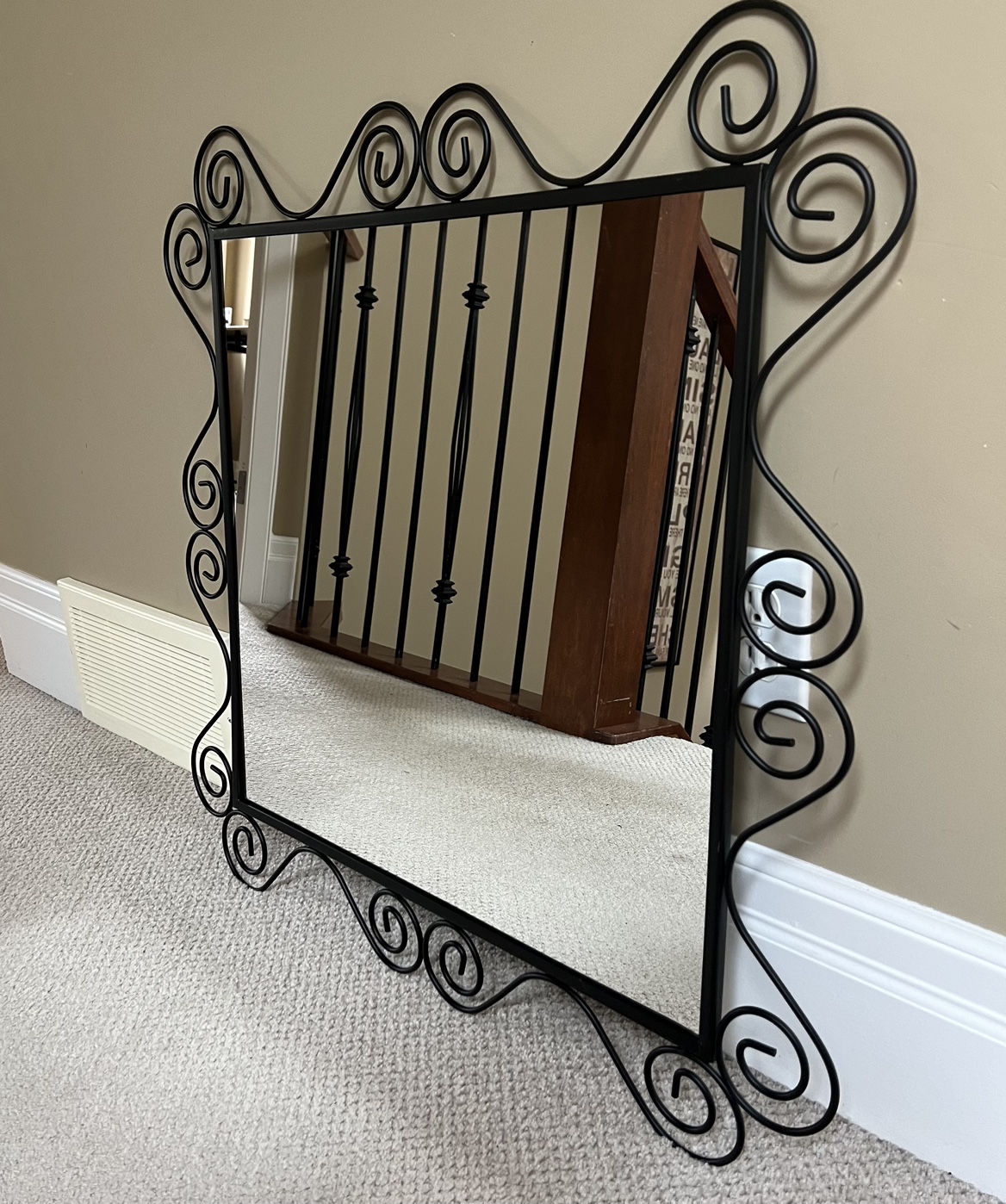 Black Rectangular Mirror
