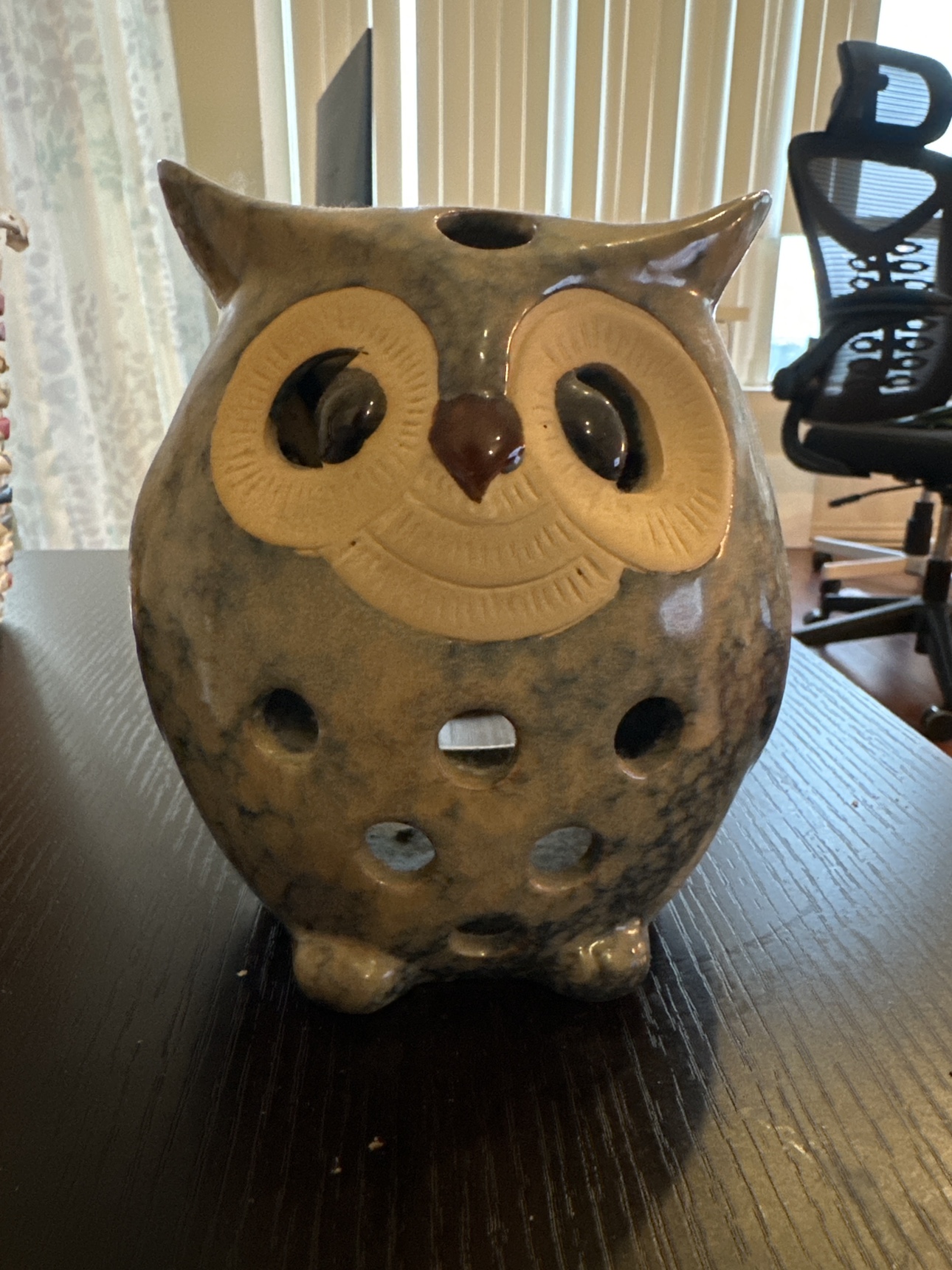 Ceramic Owl candle holder #freecycle