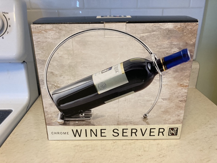NEW Linen n Things Chrome Wine Server and  Holder