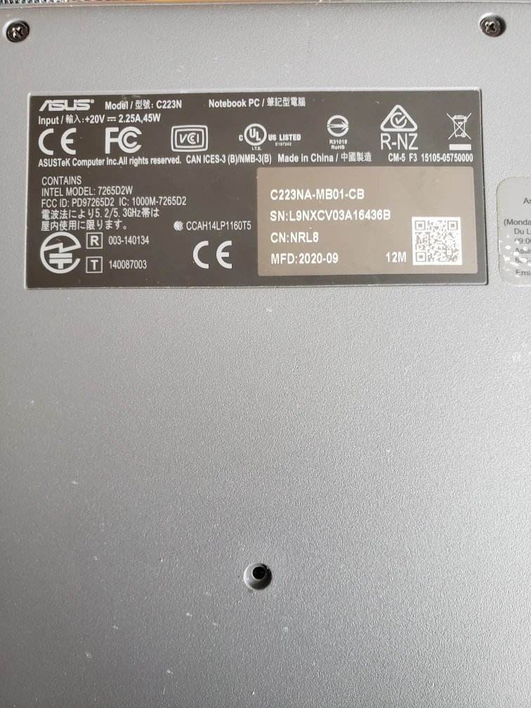 ASUS Chromebook C223NA image indicator(3)