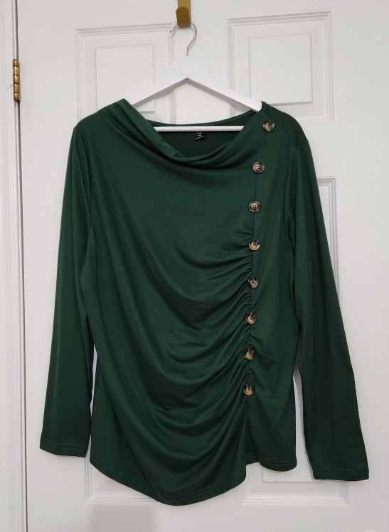 Button Detail Ruched Tee - photo 4