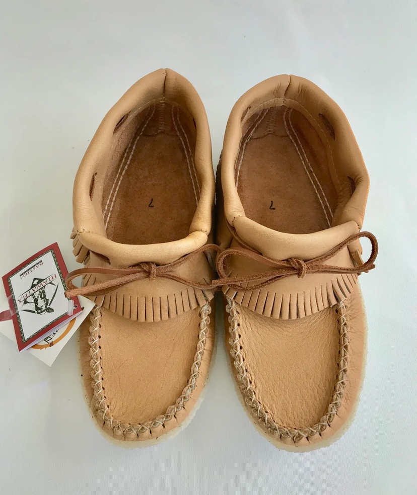 NWT BASTIEN Moccasins in Moose Hide with crepe sole 7 and 8 image indicator(3)