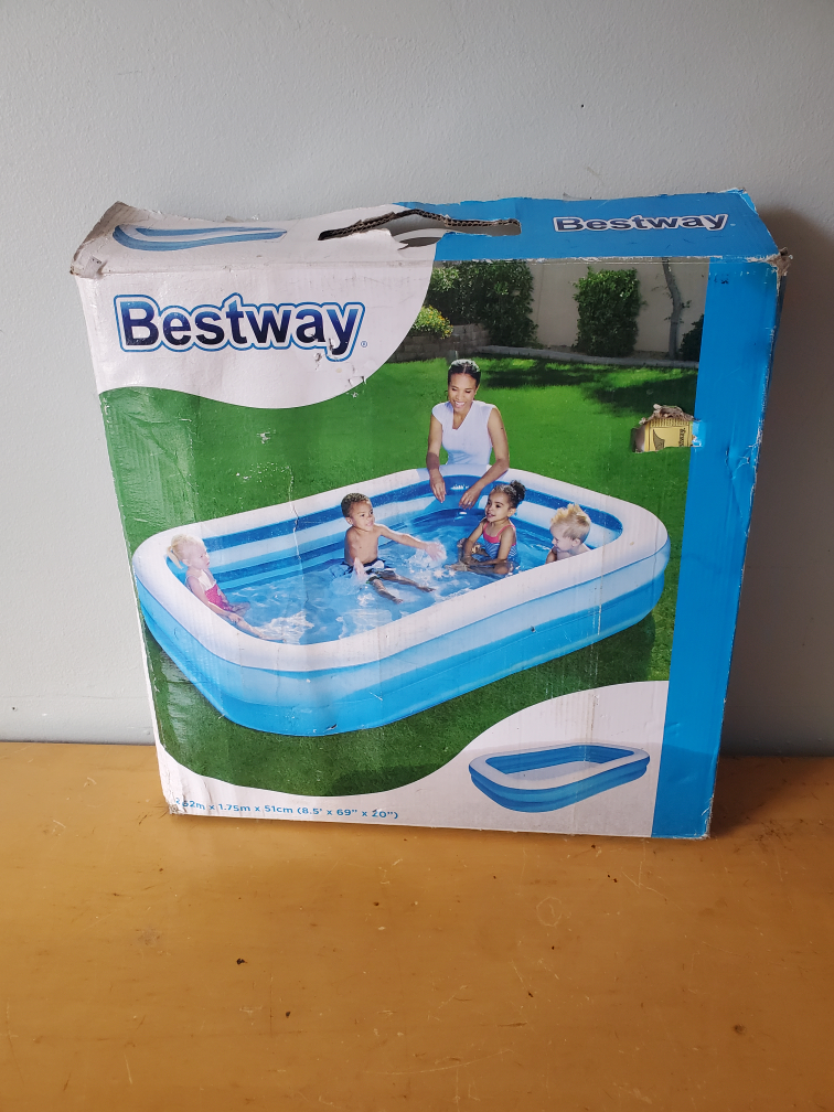 Bestway Blue Rectangular Pool, 8.5" x 69" x 20" Inflatable Pool image indicator(2)