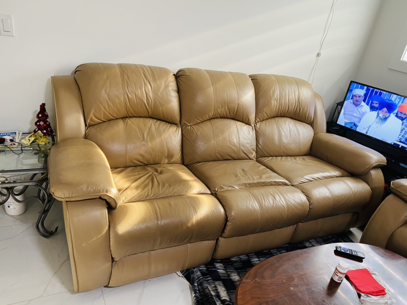Leather Recliner Sofa Set