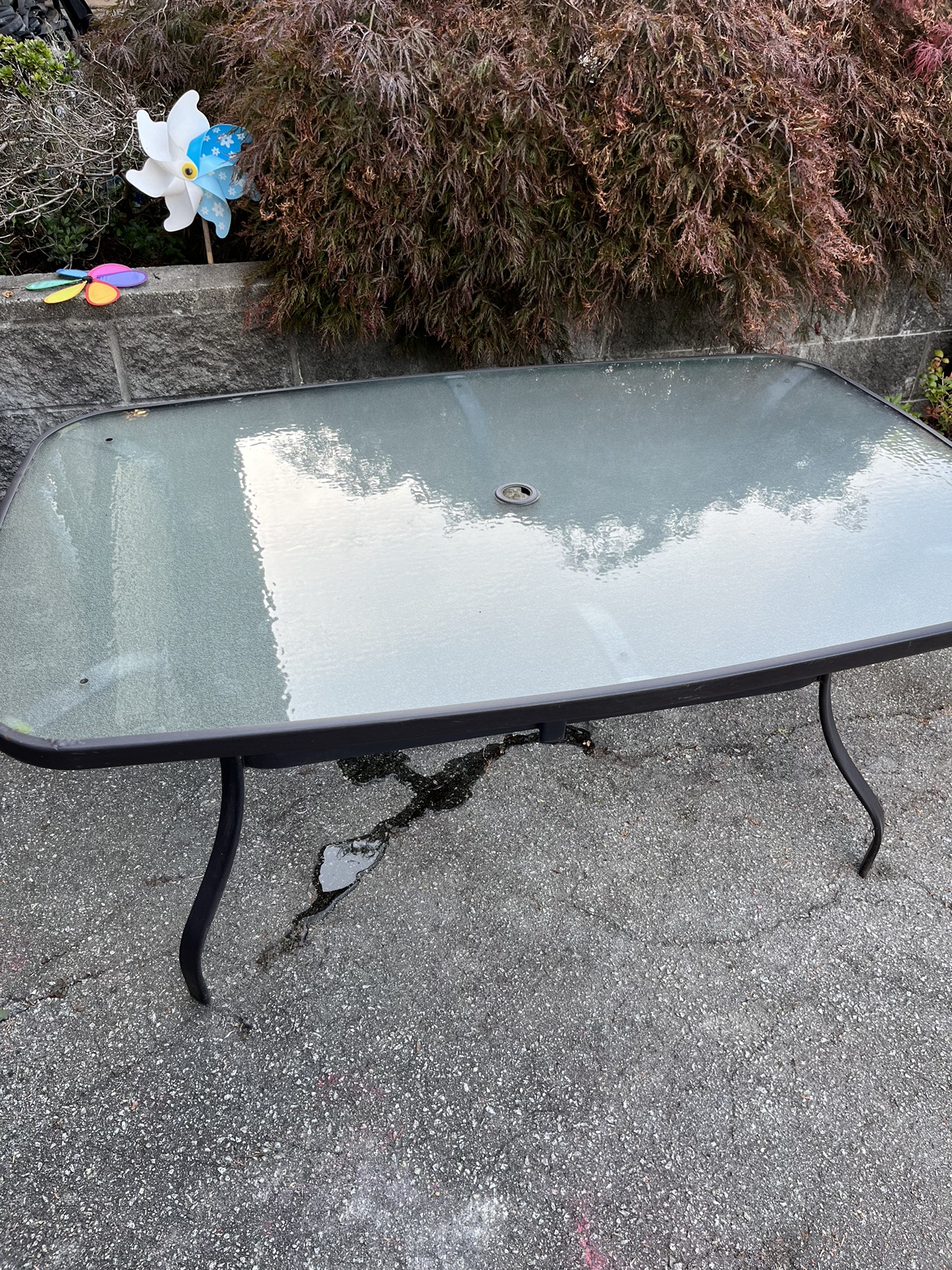 Glass Patio Table #freecycle