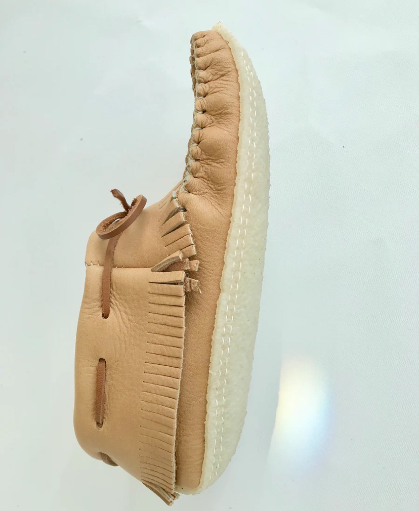 NWT BASTIEN Moccasins in Moose Hide with crepe sole 7 and 8 image indicator(4)