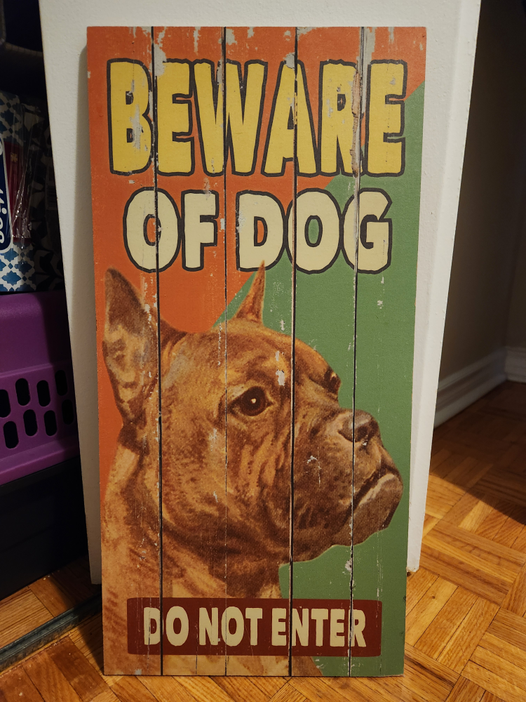 Beware of Dog Rustic Sign