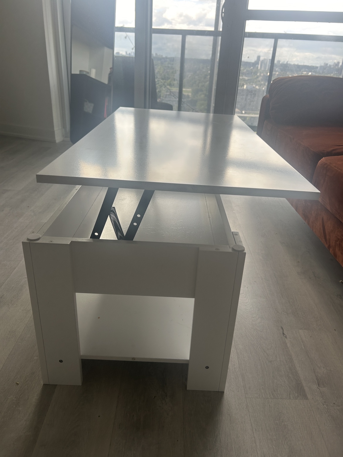 White Lift Top Coffee Table - photo 2