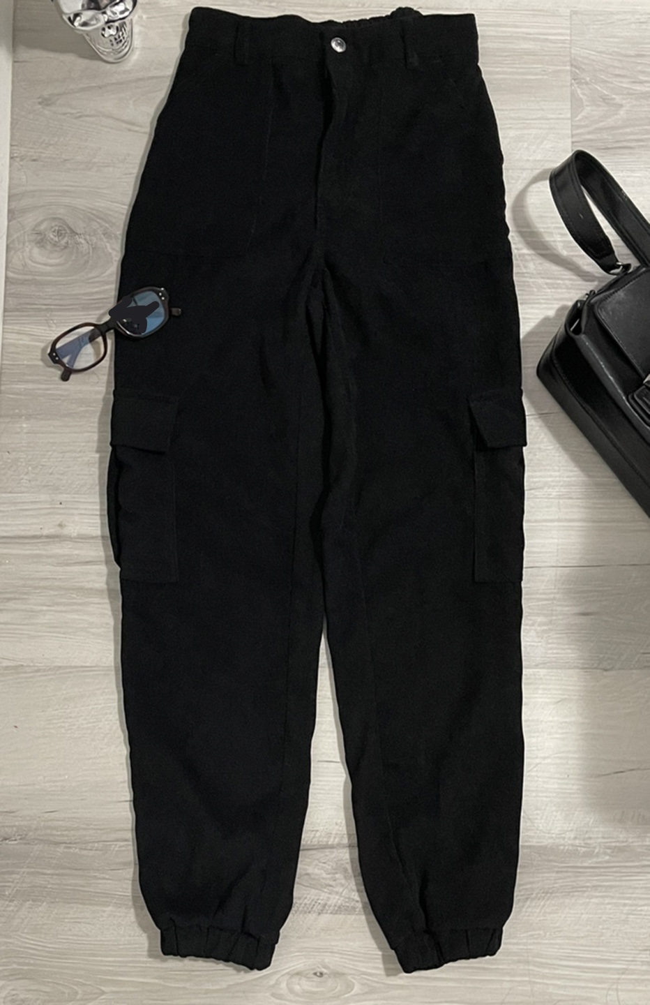 Black Cargo Jogger Pants image indicator(2)