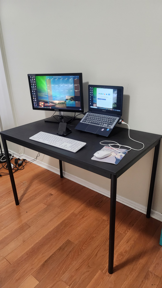 desk and chair
