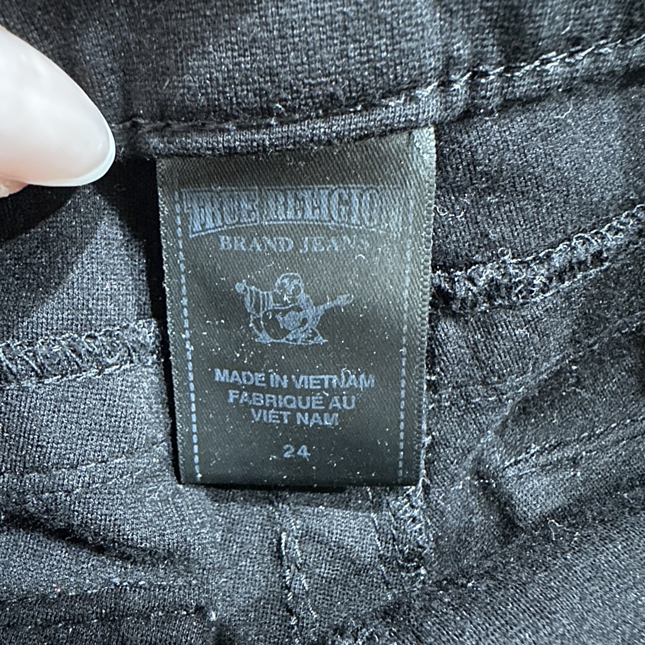 True Religion black skinny pants image indicator(6)