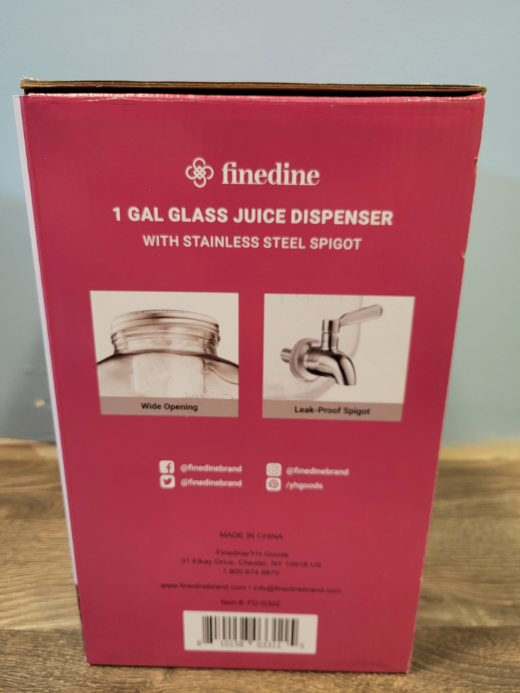 NEVER USED 1 Gallon Glass Dink Dispensers - 3 Available image indicator(4)