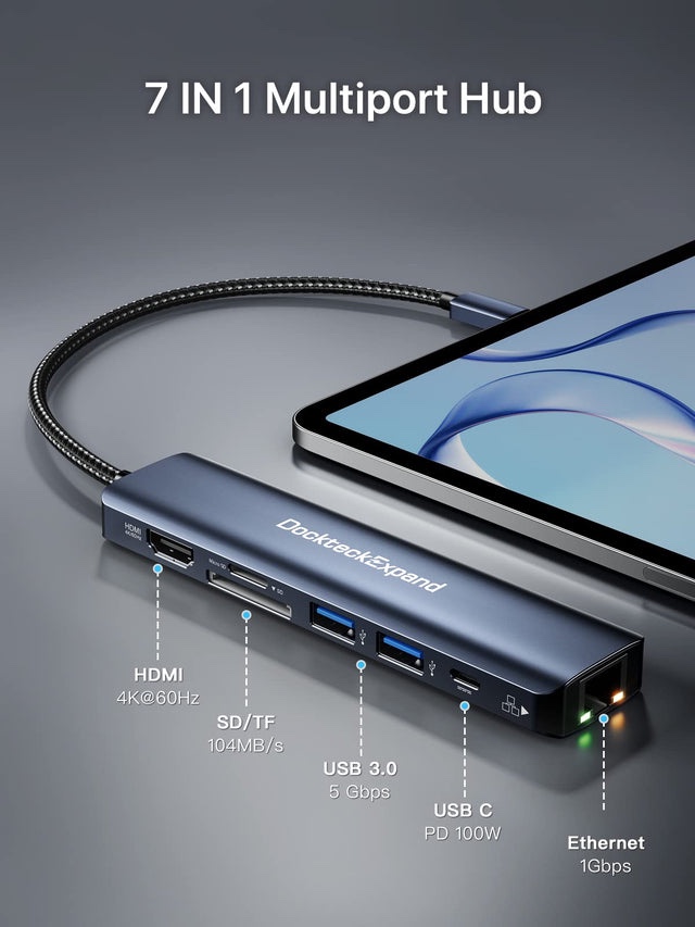 Dockteck - 7-IN-1 USB-C HUB image indicator(2)
