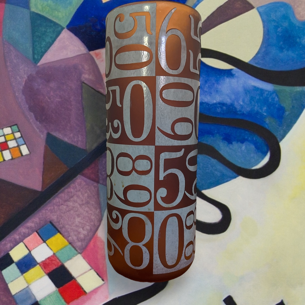 Numbered Glass Vase
