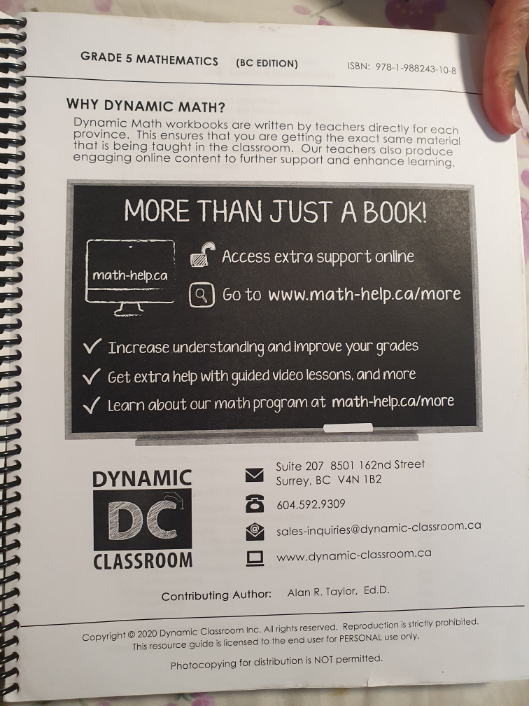 Grade 5 Math Textbook - BC Curriculum #freecycle - photo 5
