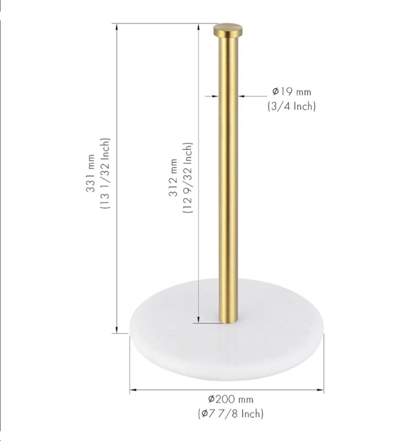 NEW marble paper towel holder - photo 2