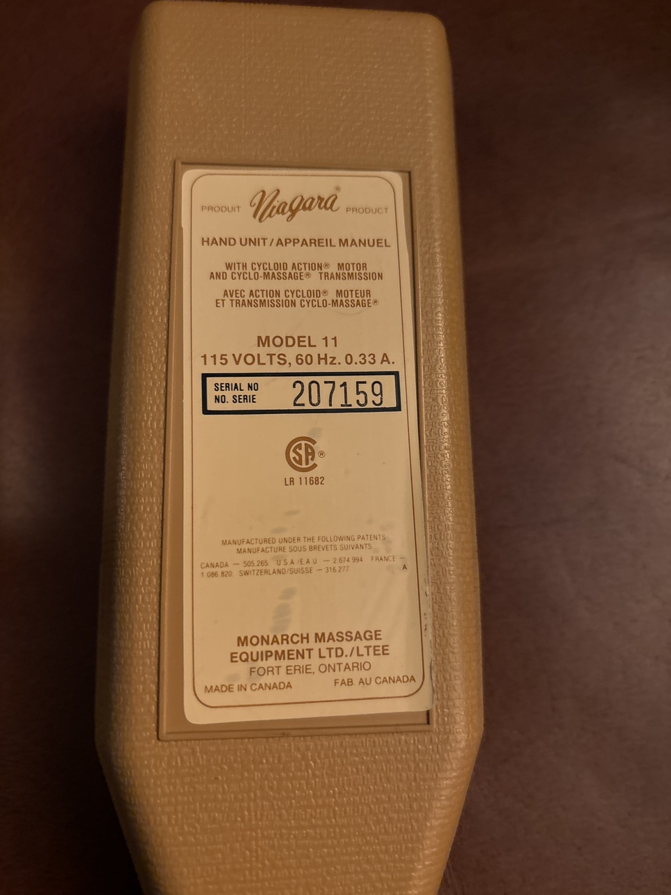 Niagara Hand Unit/Appareil Manuel thumbnail