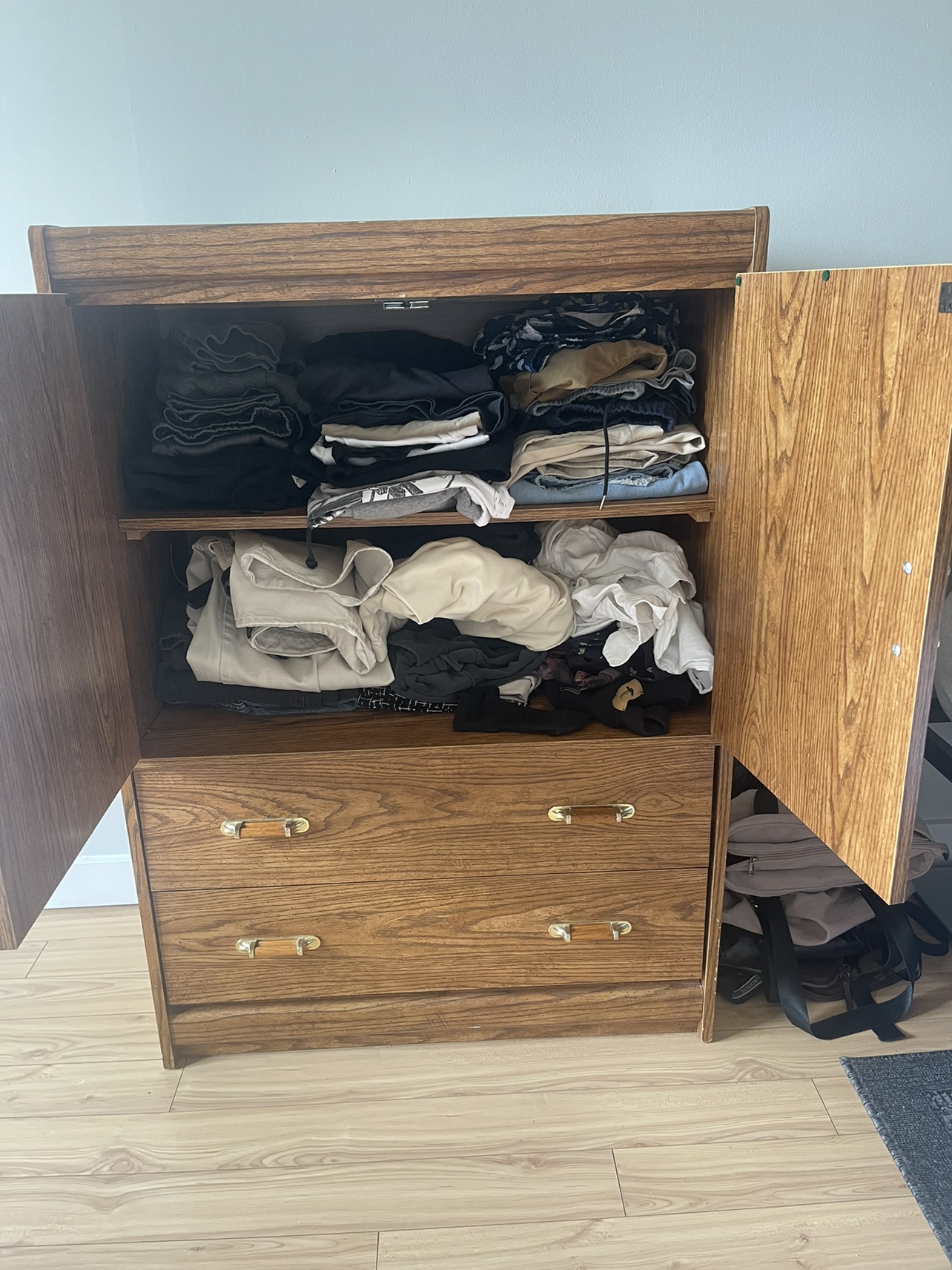 Wood Dresser with Two Drawers - photo 2