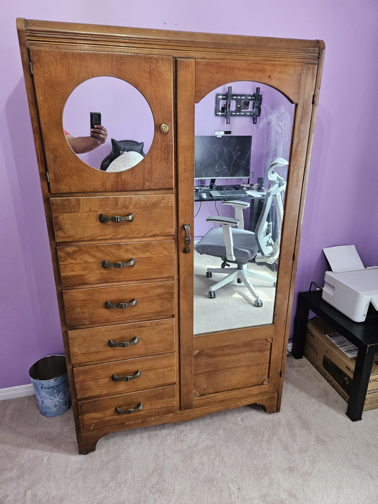 Antique Wooden Armoire with multiple drawers image indicator(7)