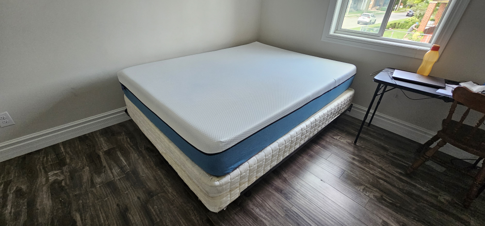 4 month old Mattress+ Box Spring+ Stand