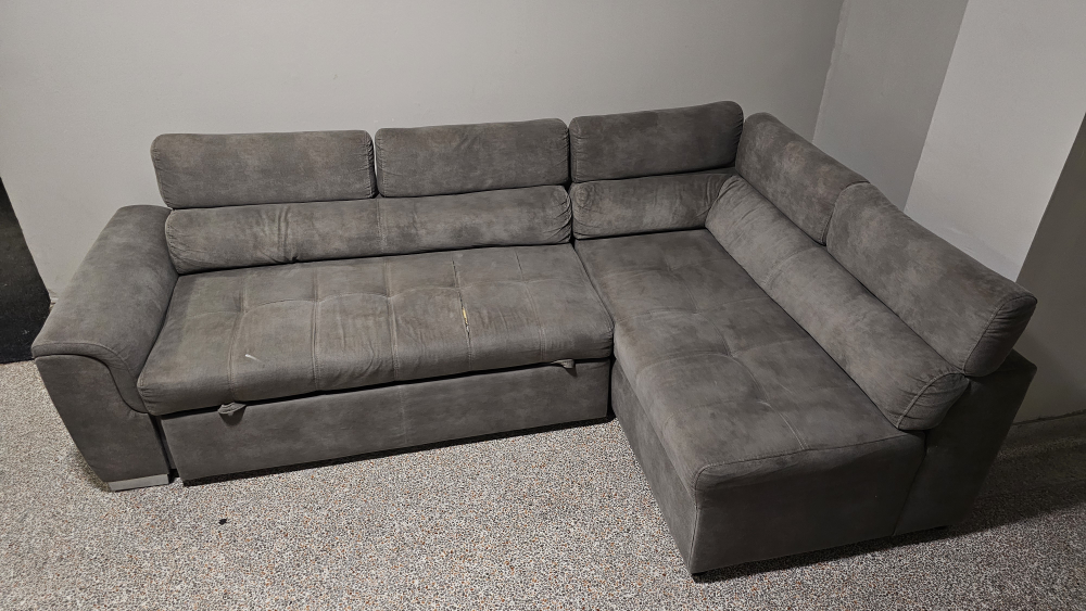 Grey L Shaped Couch - photo 3