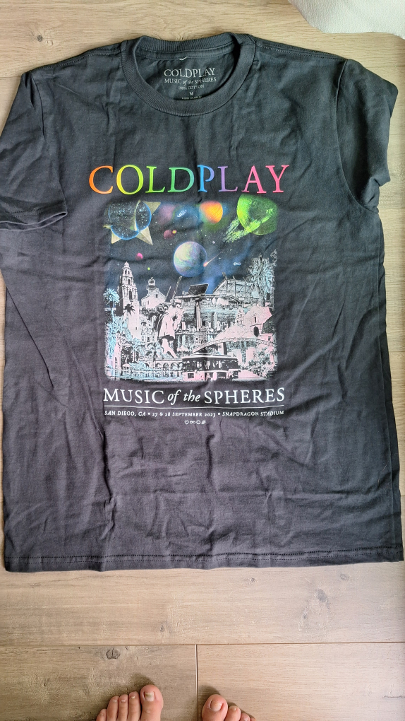 Coldplay Music of the Spheres T-shirt 2023 San Diego