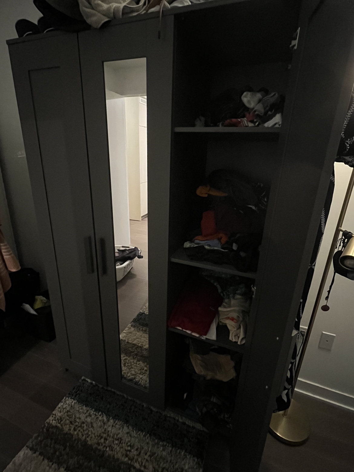 Three Door Wardrobe with Mirror - photo 2